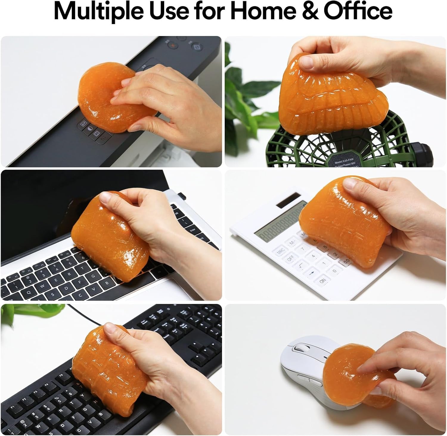 Car Cleaning Gel Putty Car Cleaning Kit Car Interior Cleaner Slime | Car Cleaning Supplies Auto Detailing Tools Car Accessories Car Gifts for Women Men Keyboard Cleaner Orange
