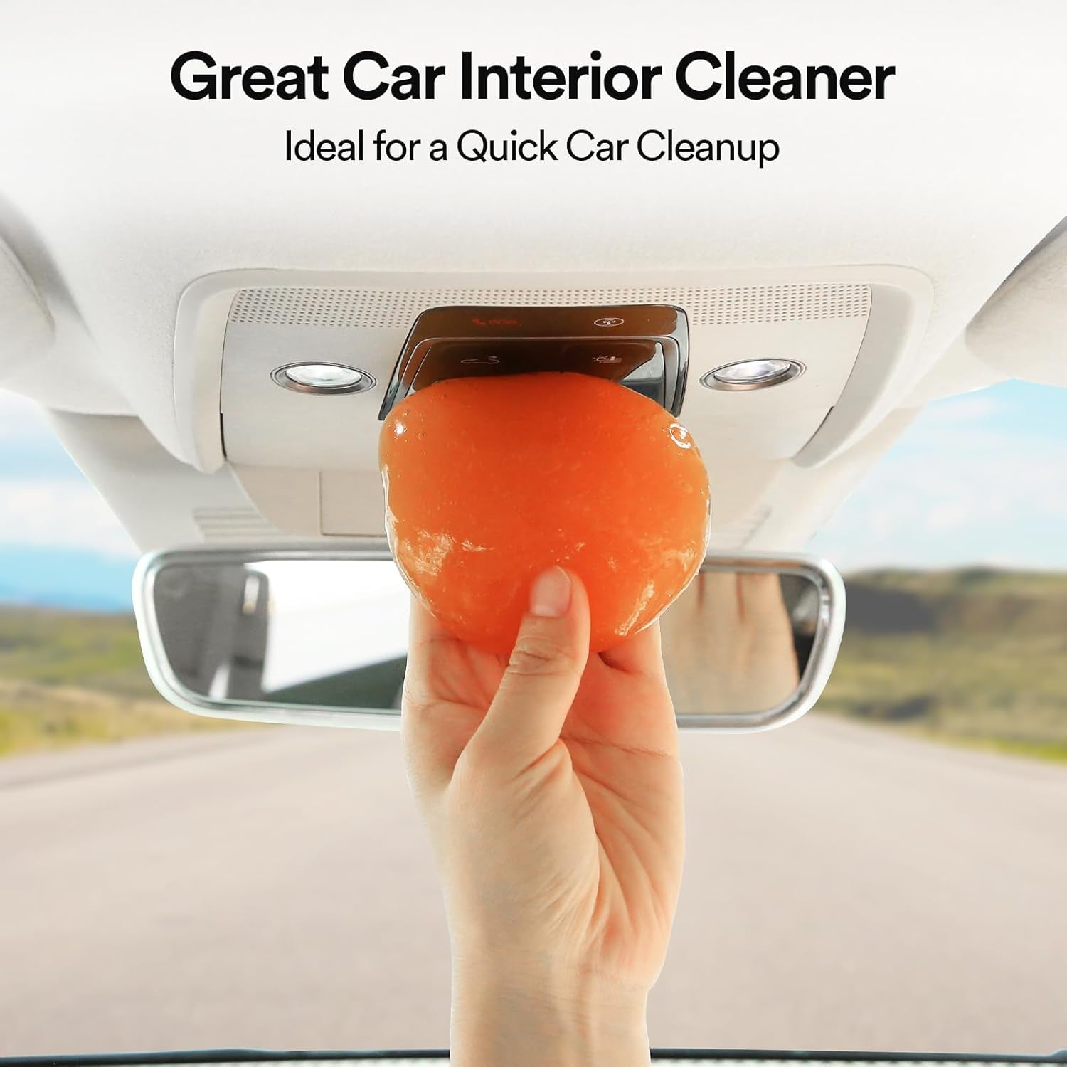 Car Cleaning Gel Putty Car Cleaning Kit Car Interior Cleaner Slime | Car Cleaning Supplies Auto Detailing Tools Car Accessories Car Gifts for Women Men Keyboard Cleaner Orange