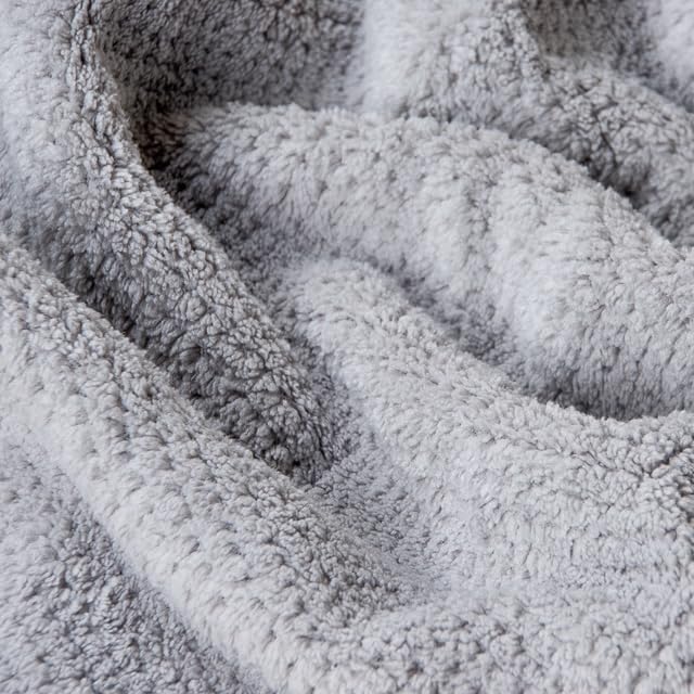 Hero Hair Towel - Ultra Soft Nanoweave™ Microfiber for Quick Drying & Frizz Control - Large Wrap with Secure Strap in Luna Gray
