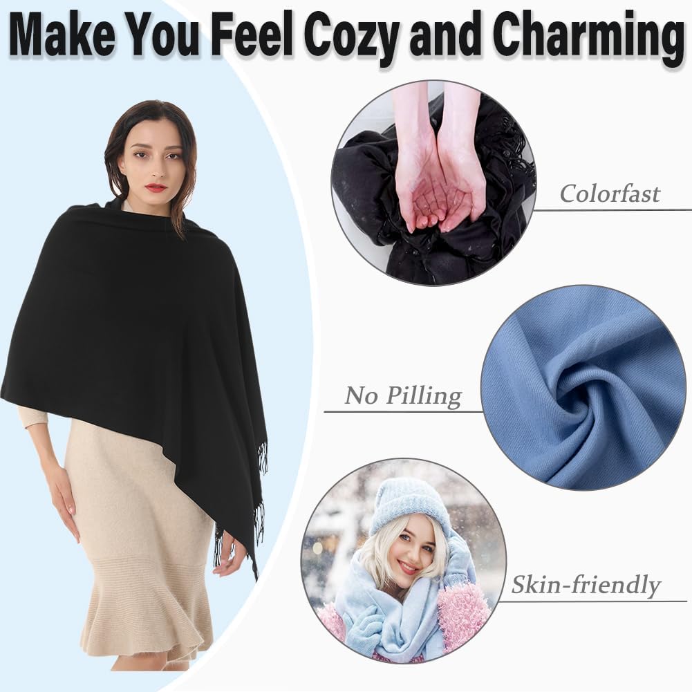 Luxurious Women's Winter Pashmina Shawl - Elegant Wrap for Weddings, Evenings, and Special Occasions | Perfect Gift for Birthdays, Christmas, and Mother's Day