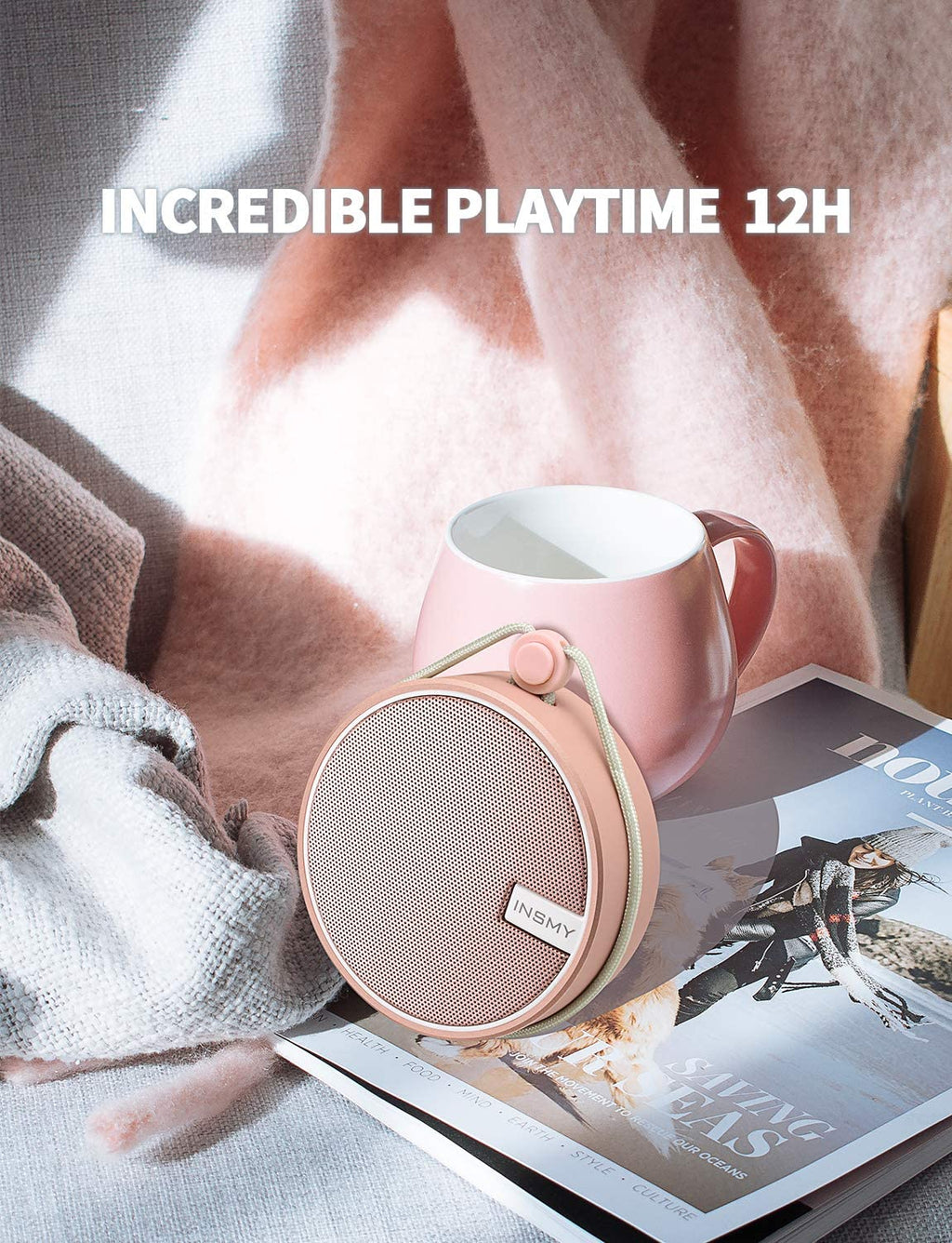  Waterproof Shower Bluetooth Speakers Portable Small Speaker | Speakers Bluetooth Wireless,Loud Clear Sound,Support TF Card,Suction Cup,For Outdoor Kayak Canoe Beach Gift Pink