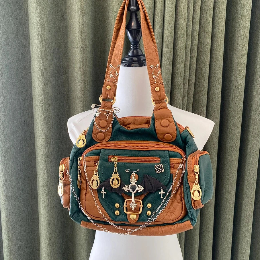 Cross n Chains leather Tote bag