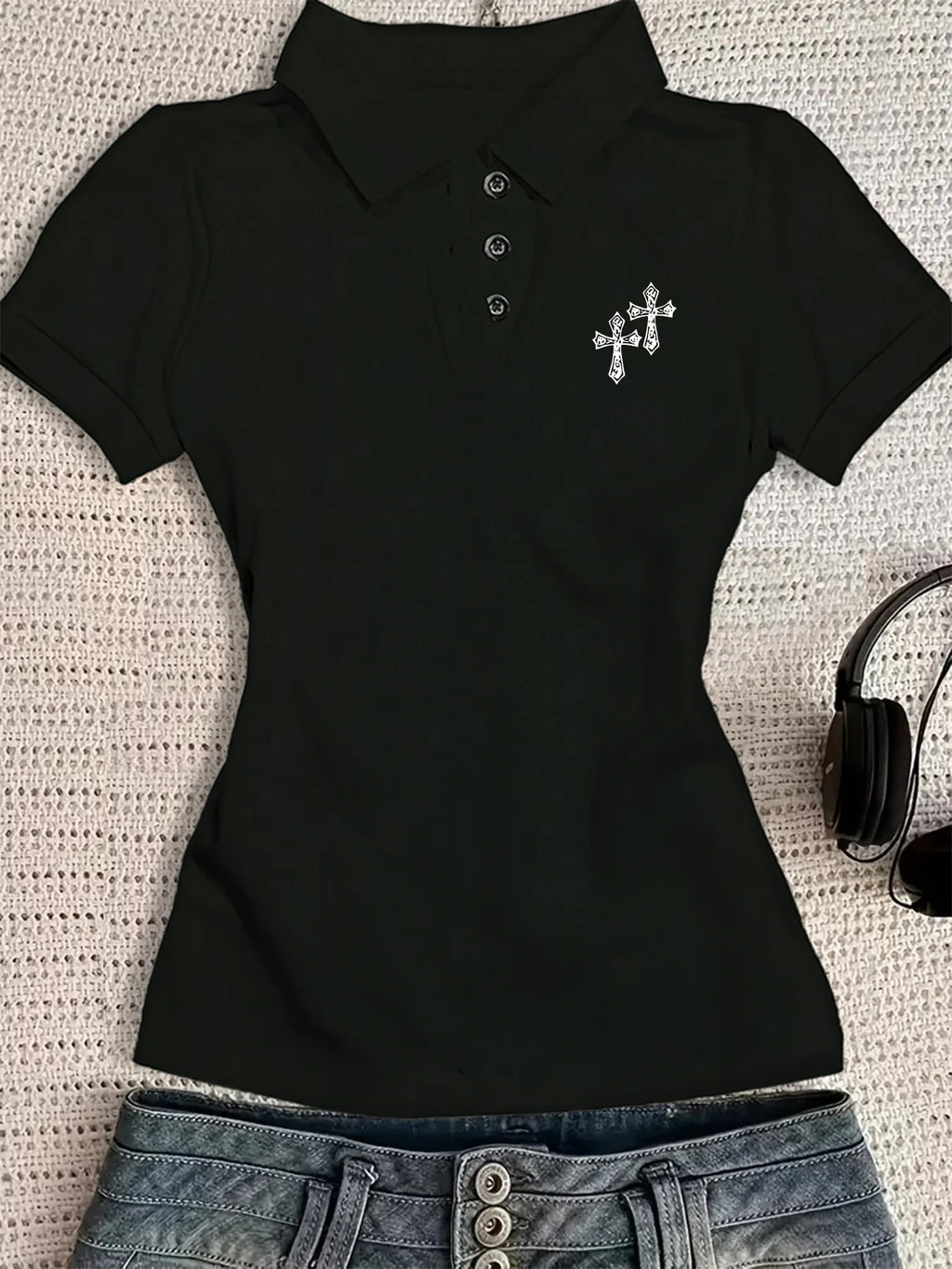 Slim Fitted Polo Cross Shirt