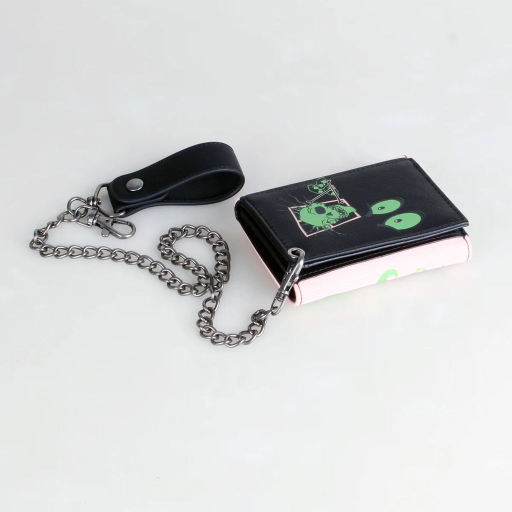 Leather Courage Wallet With Chain