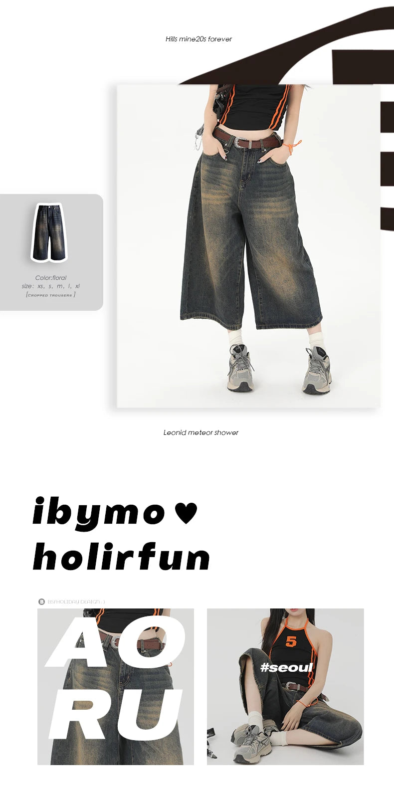 Ankle Cut Faded Baggy Jeans