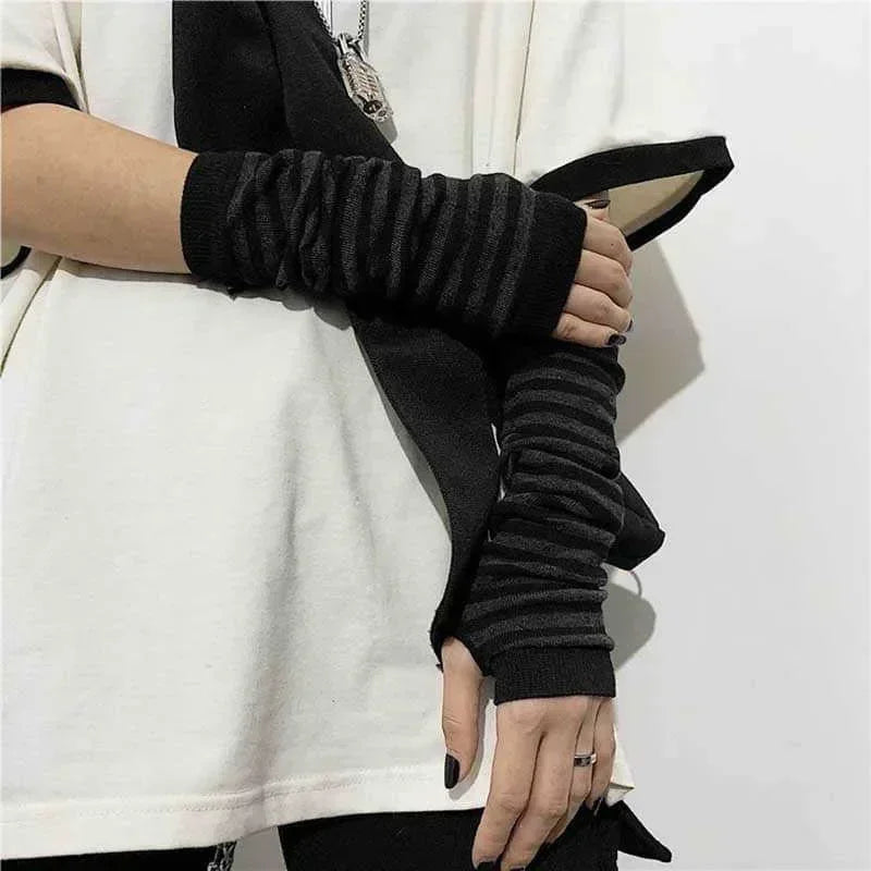Striped Arm Gloves