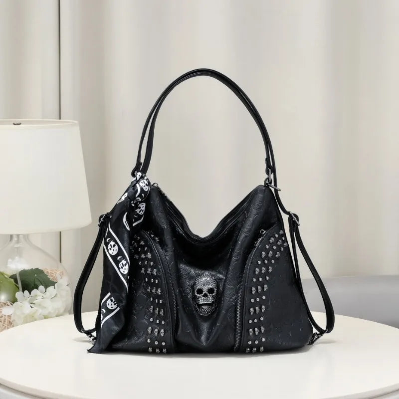 Leather Skull Bag