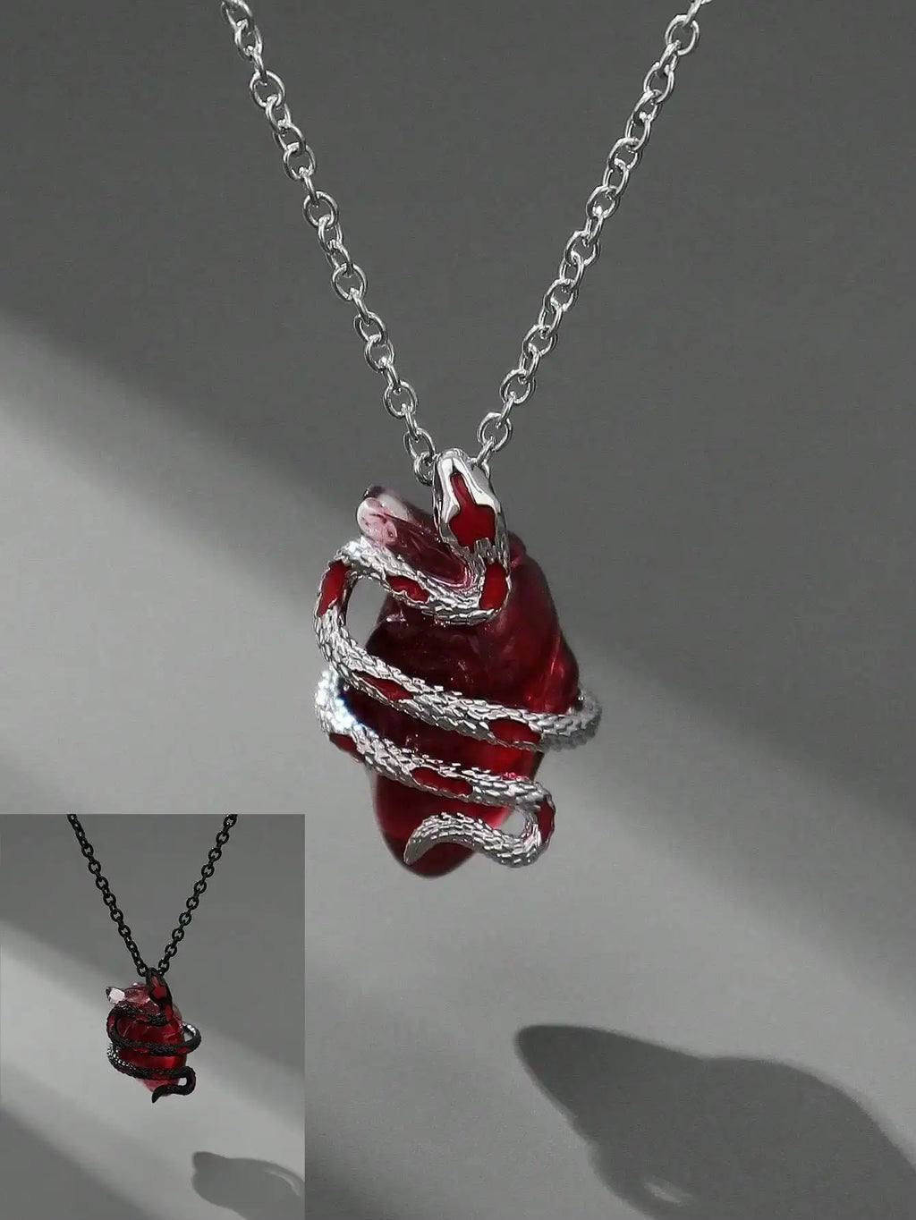 Snake Heart Necklace