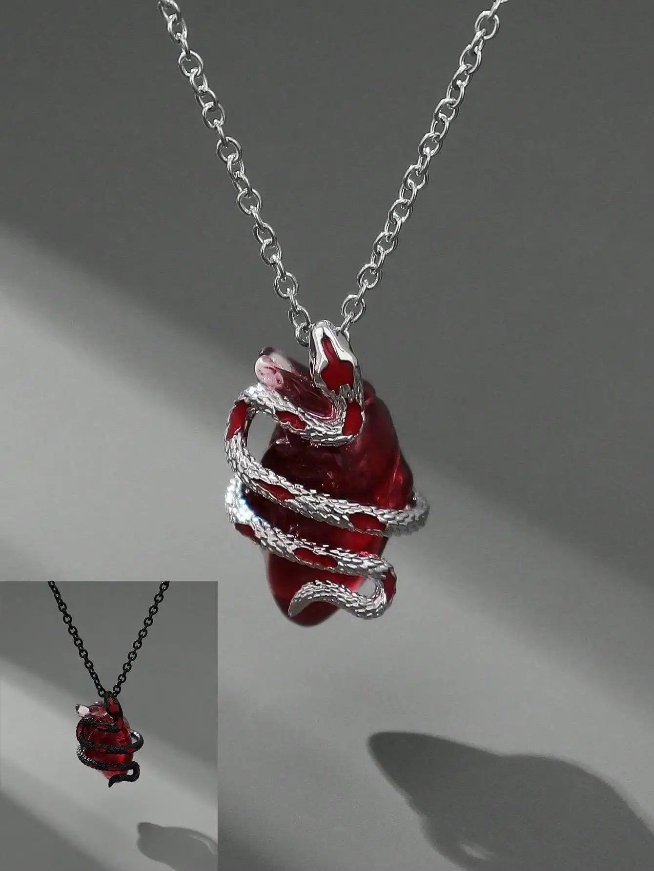 Snake Heart Necklace