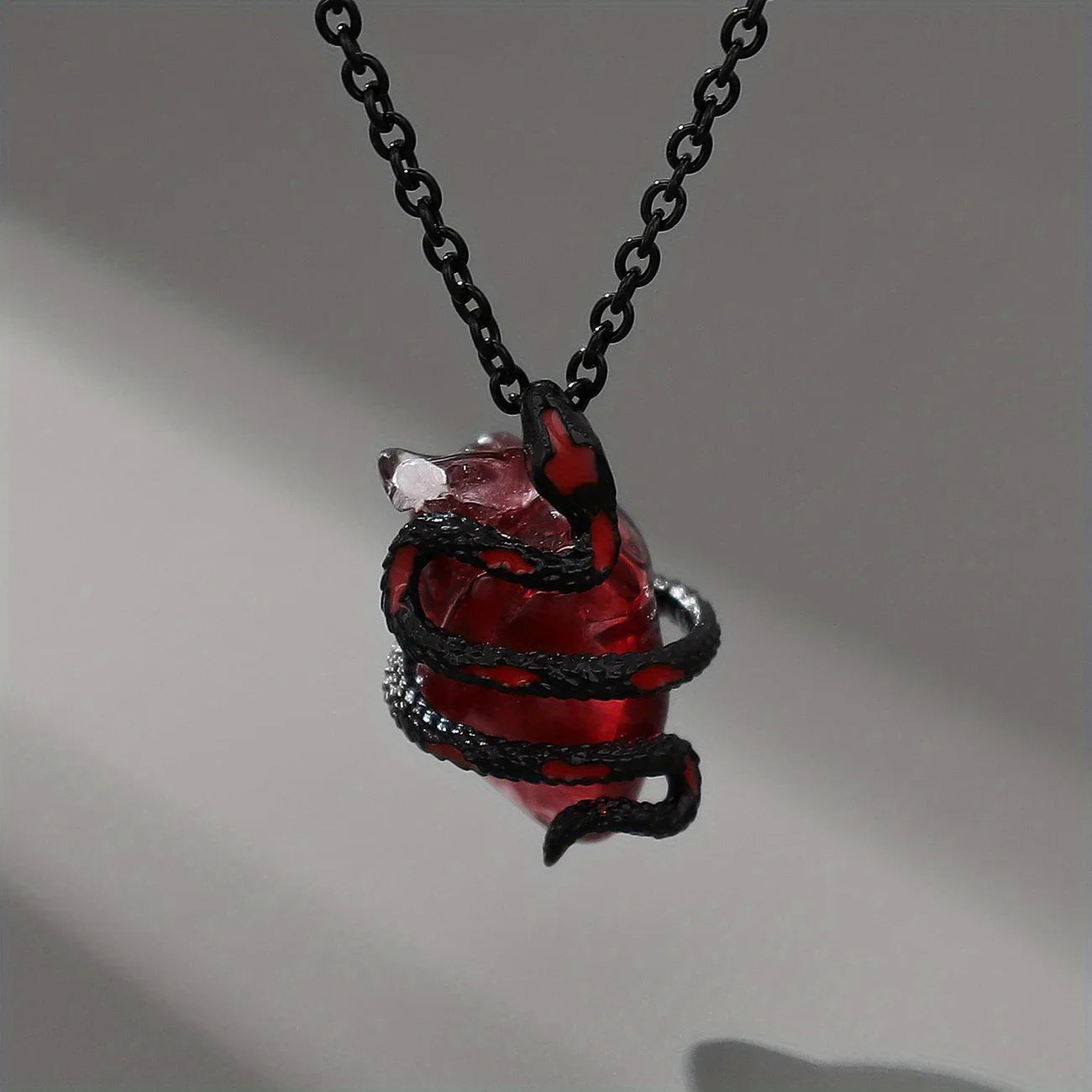 Snake Heart Necklace