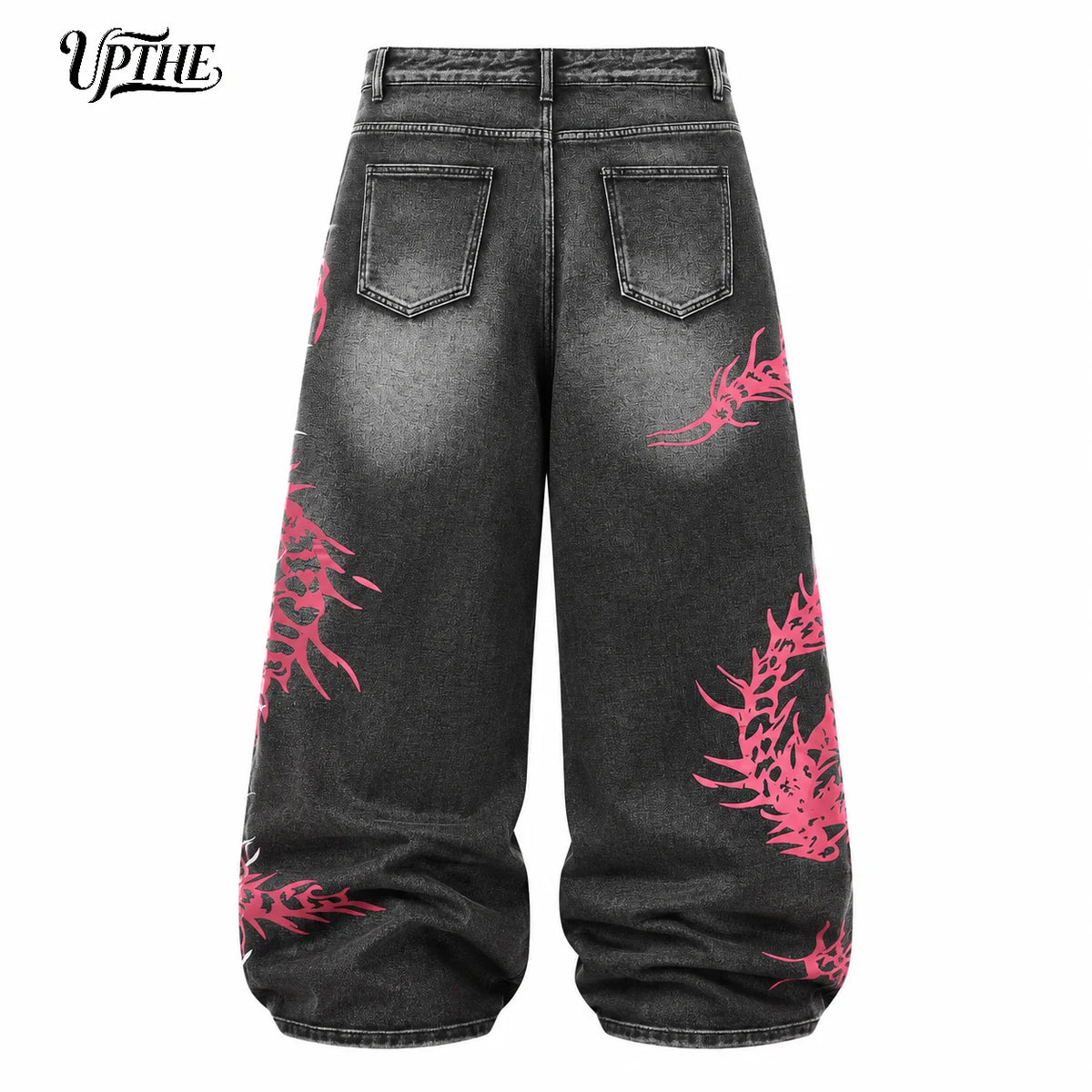Y2K Punk Centipede Skeleton Baggy Jeans