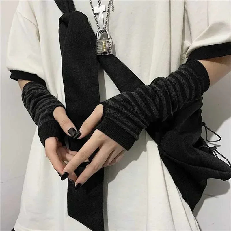 Striped Arm Gloves
