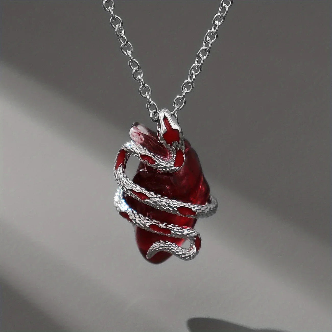 Snake Heart Necklace