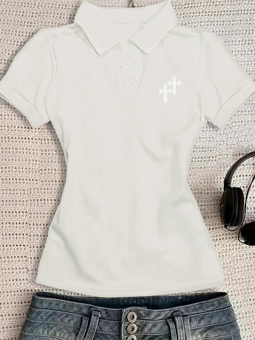 Slim Fitted Polo Cross Shirt