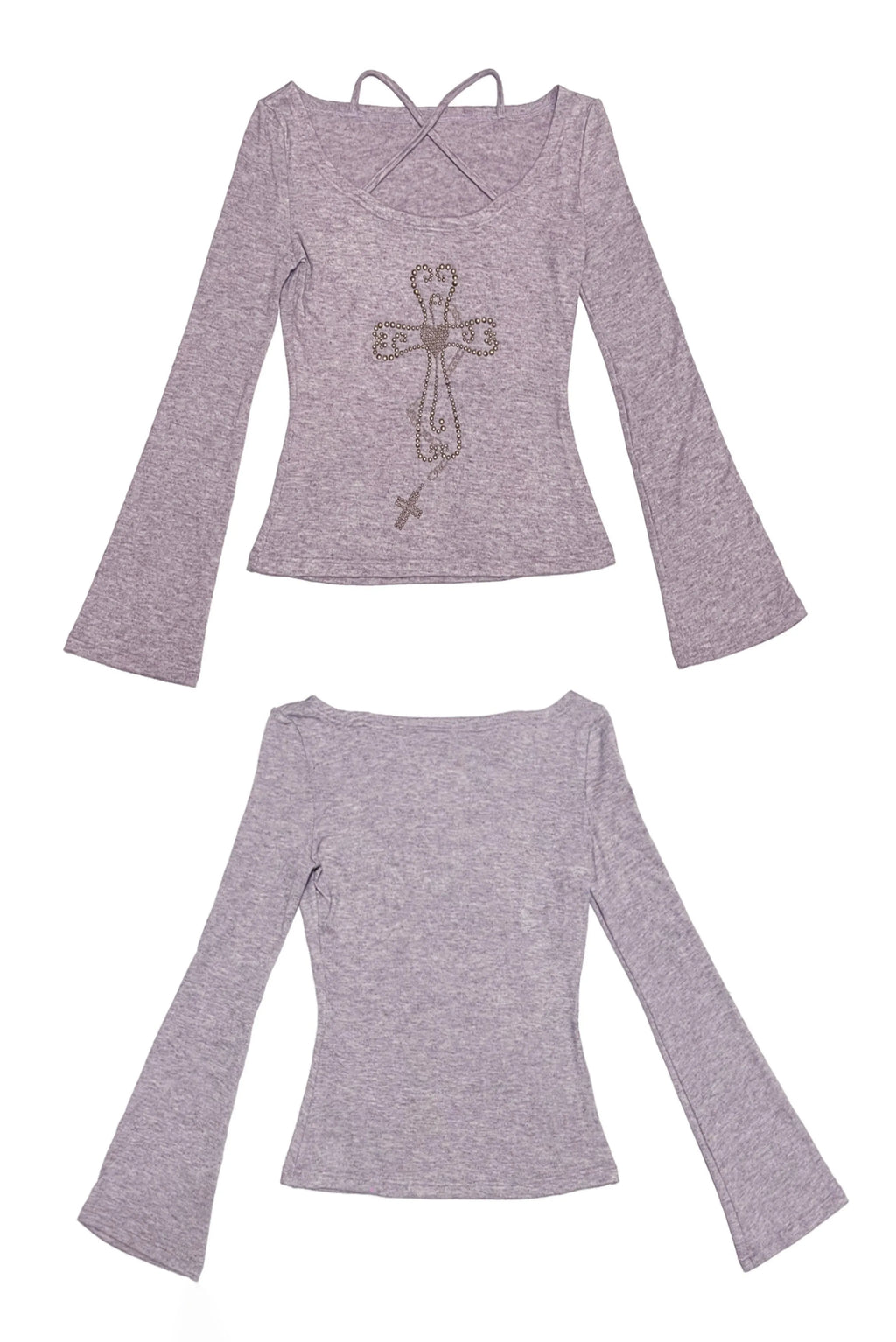Knitted Long Sleeve V Neck