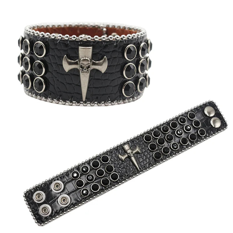 Rugged Leather Wristband