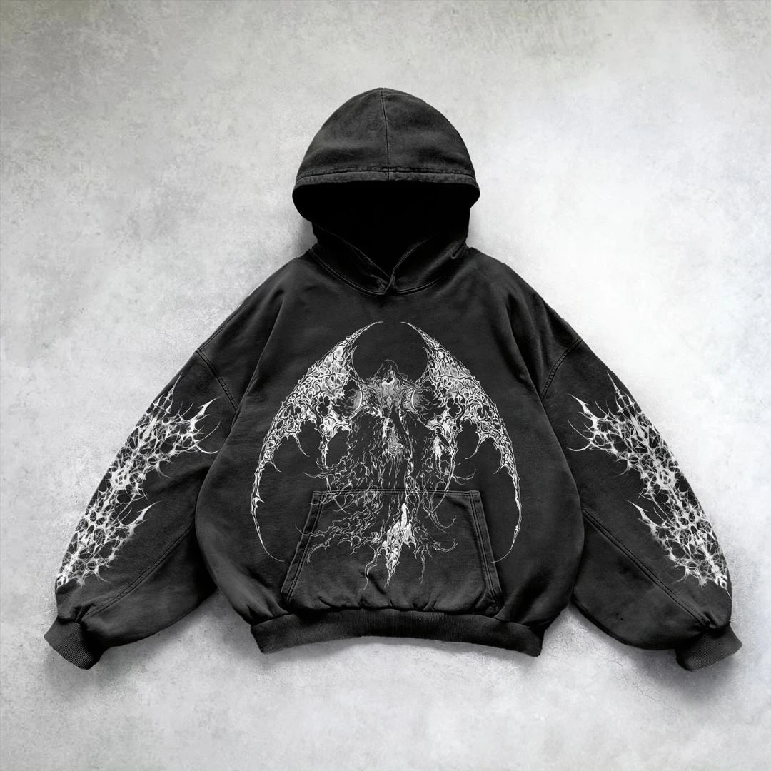 Faded Wings Oversized Hoodie