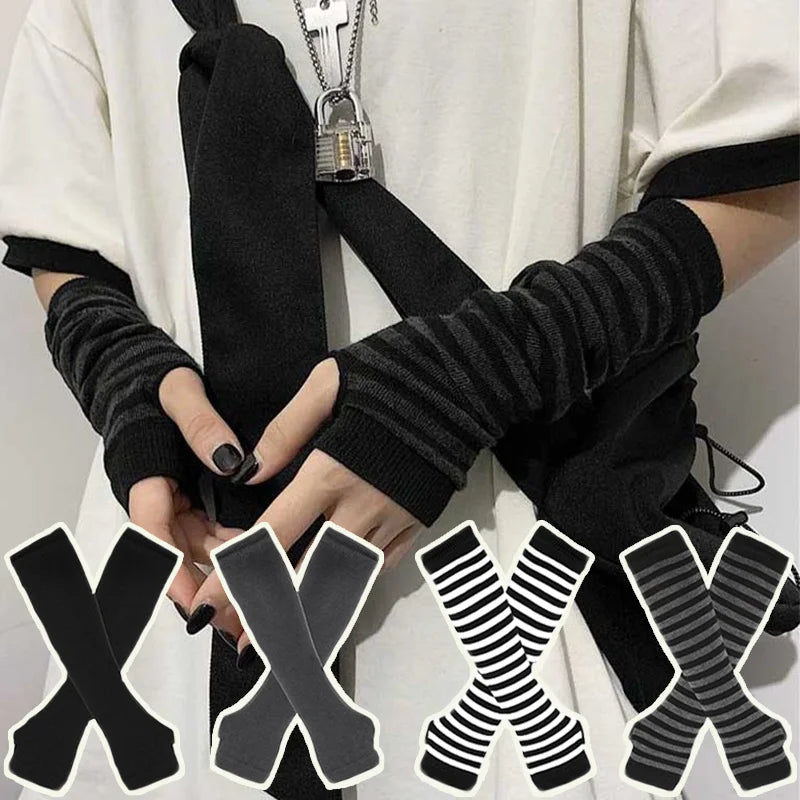 Striped Arm Gloves