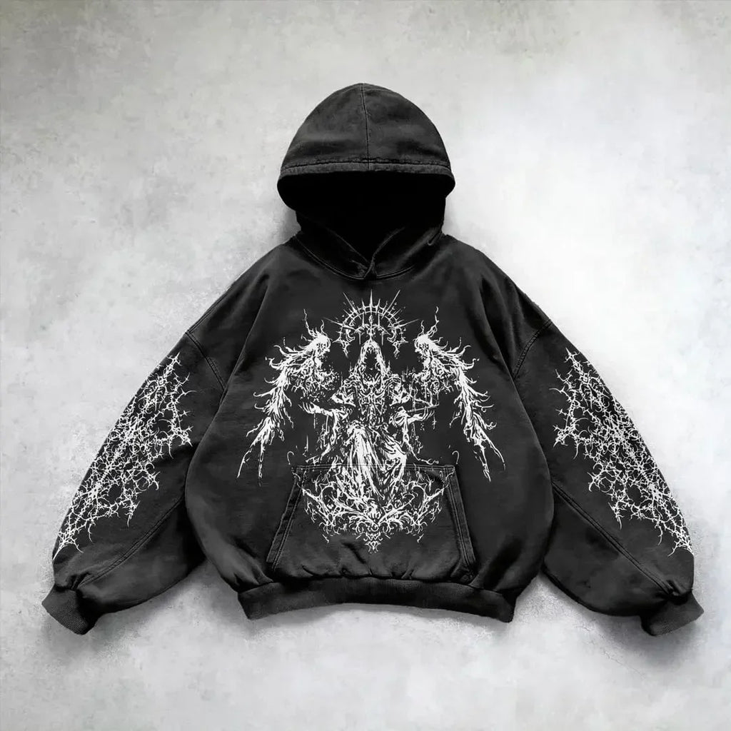 Faded Wings Oversized Hoodie