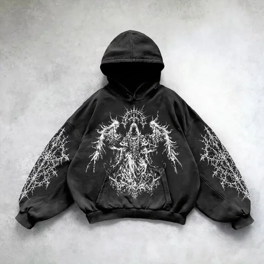 Faded Wings Oversized Hoodie