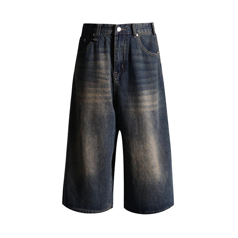 Ankle Cut Faded Baggy Jeans