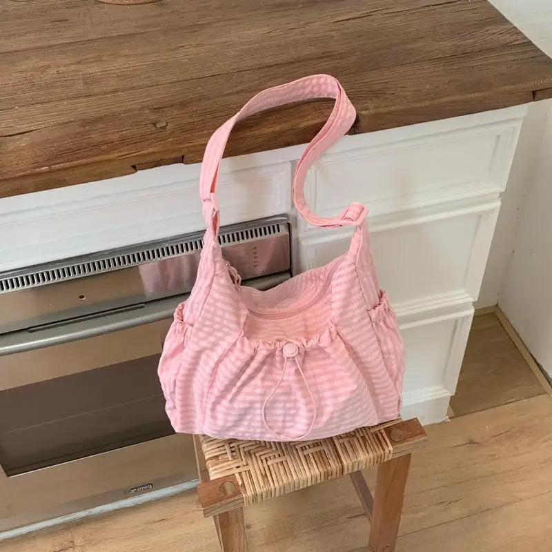 Simple Plaid Tote Bag