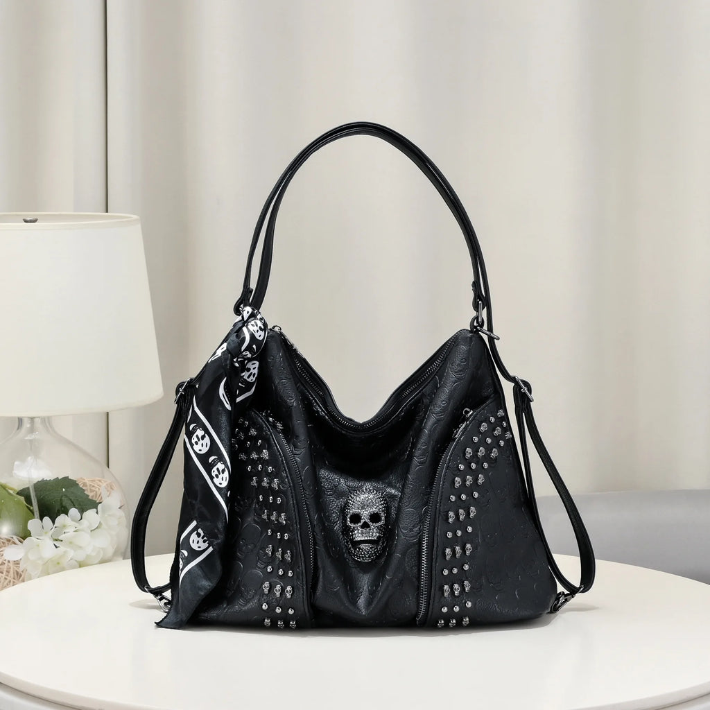 Leather Skull Bag