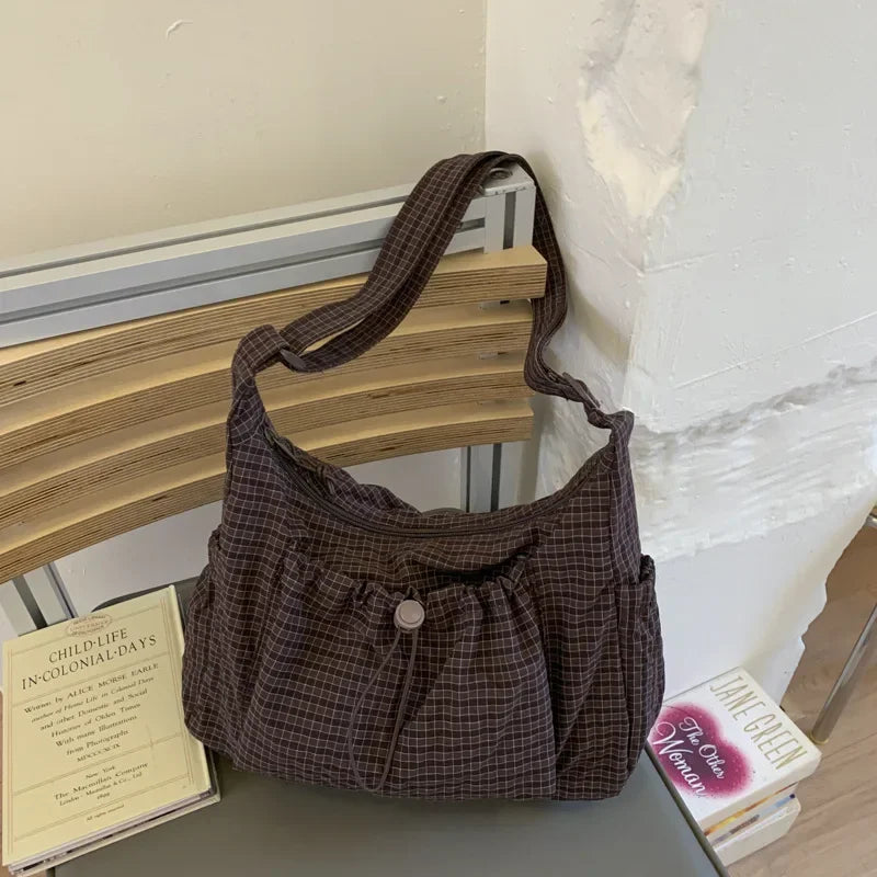 Simple Plaid Tote Bag