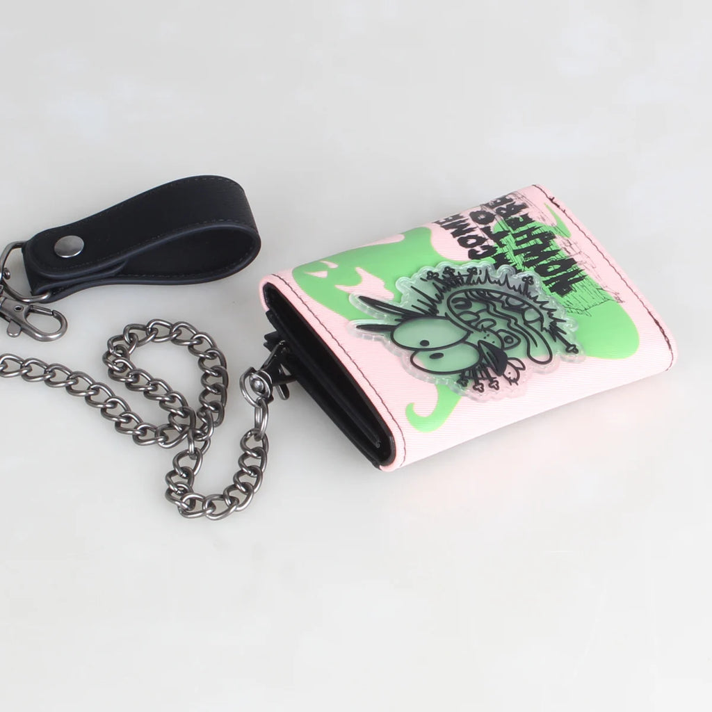Leather Courage Wallet With Chain