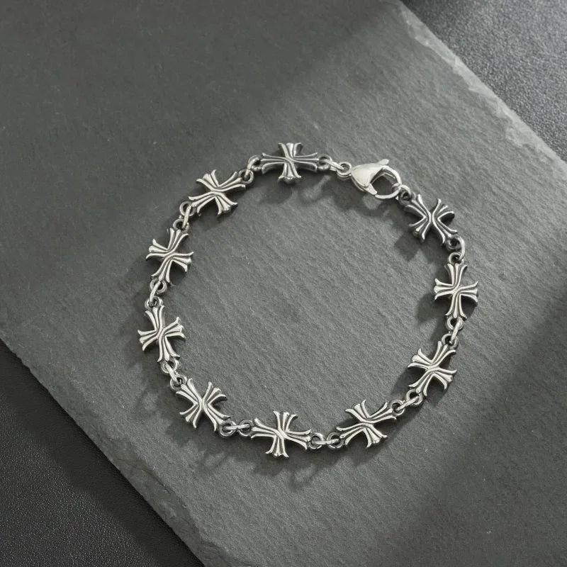 Cross Link Chain Bracelet