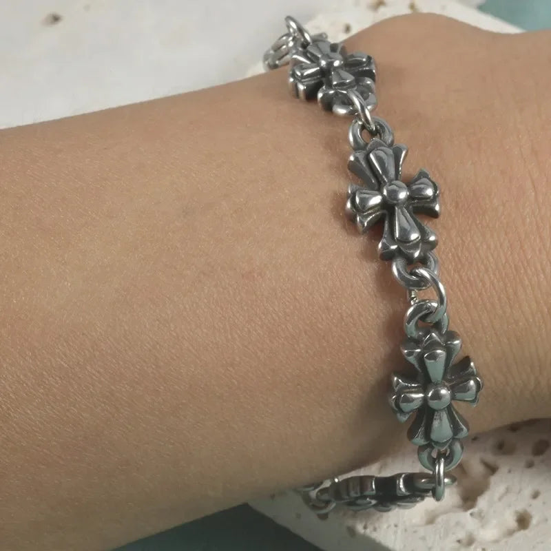 Cross Link Chain Bracelet
