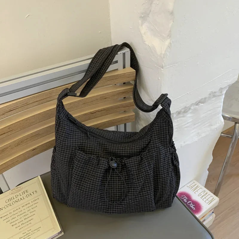 Simple Plaid Tote Bag
