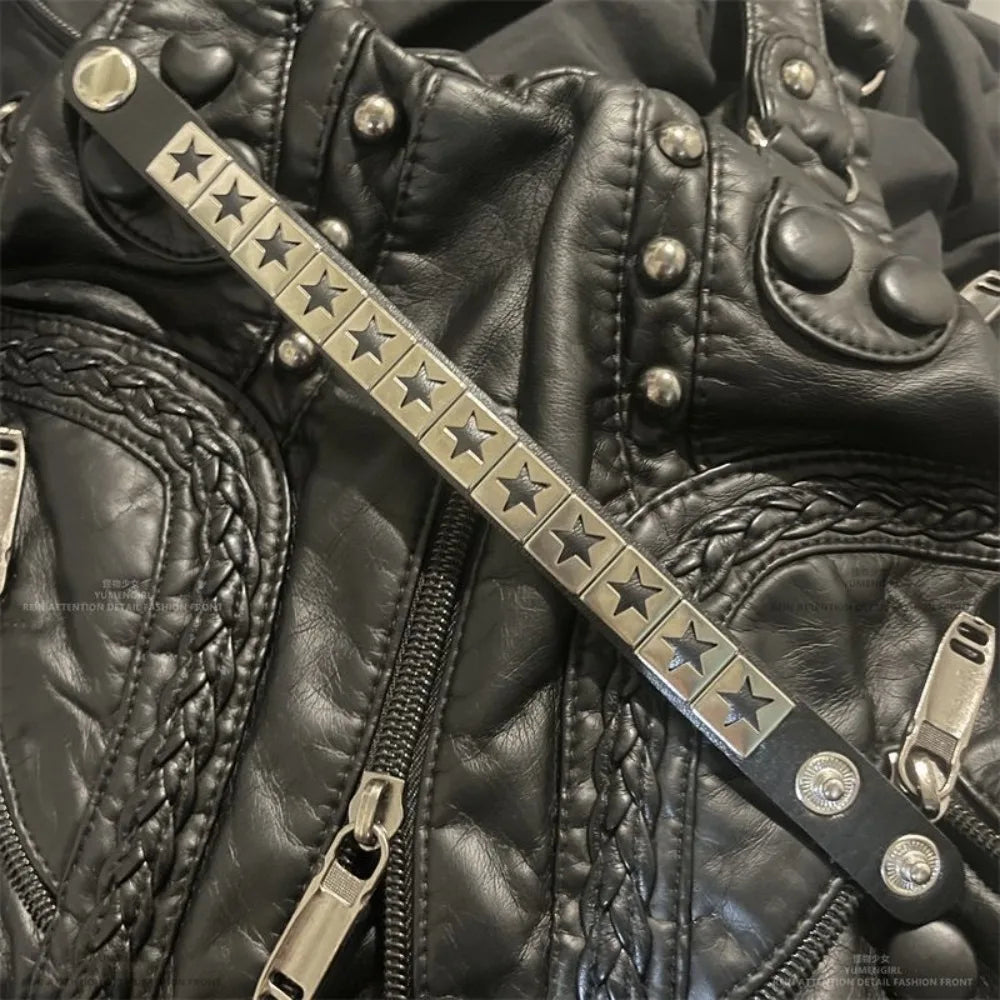 Star Leather Bracelet