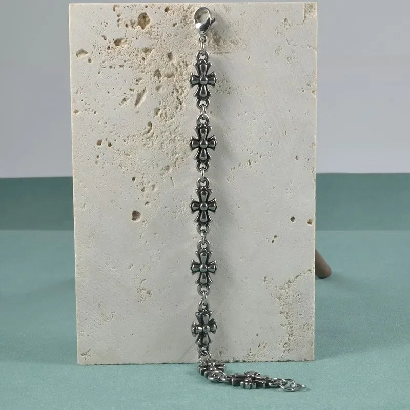Cross Link Chain Bracelet