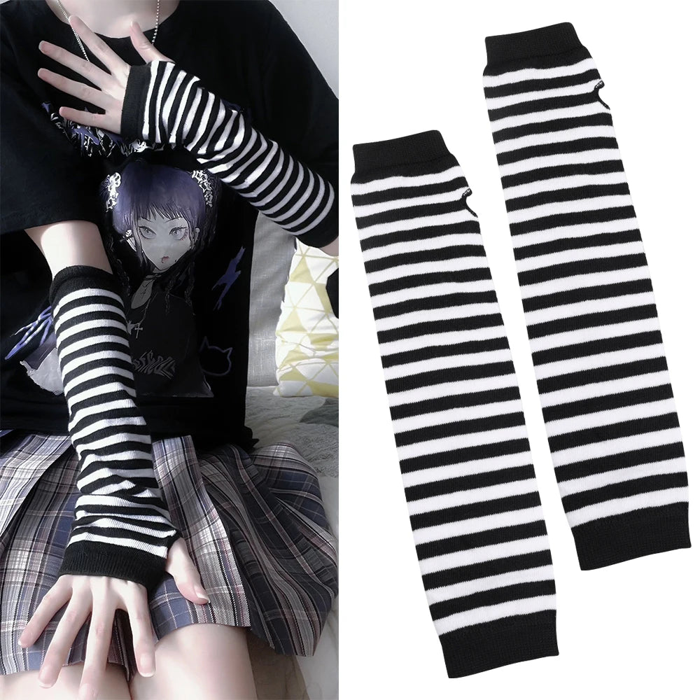 Striped Arm Gloves