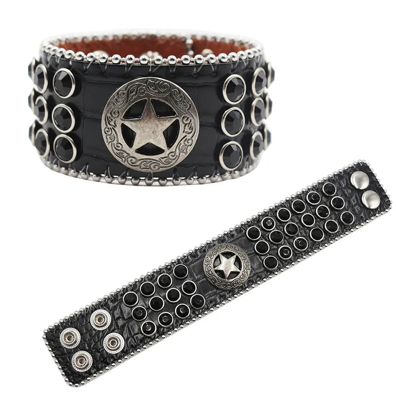 Rugged Leather Wristband