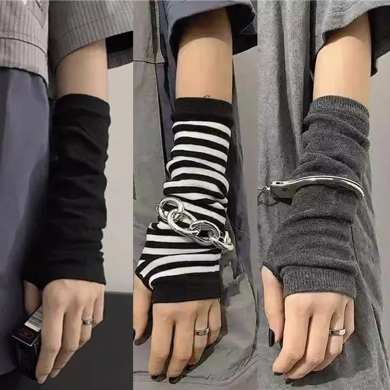 Striped Arm Gloves