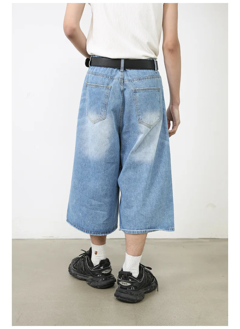 Ankle Cut Faded Baggy Jeans