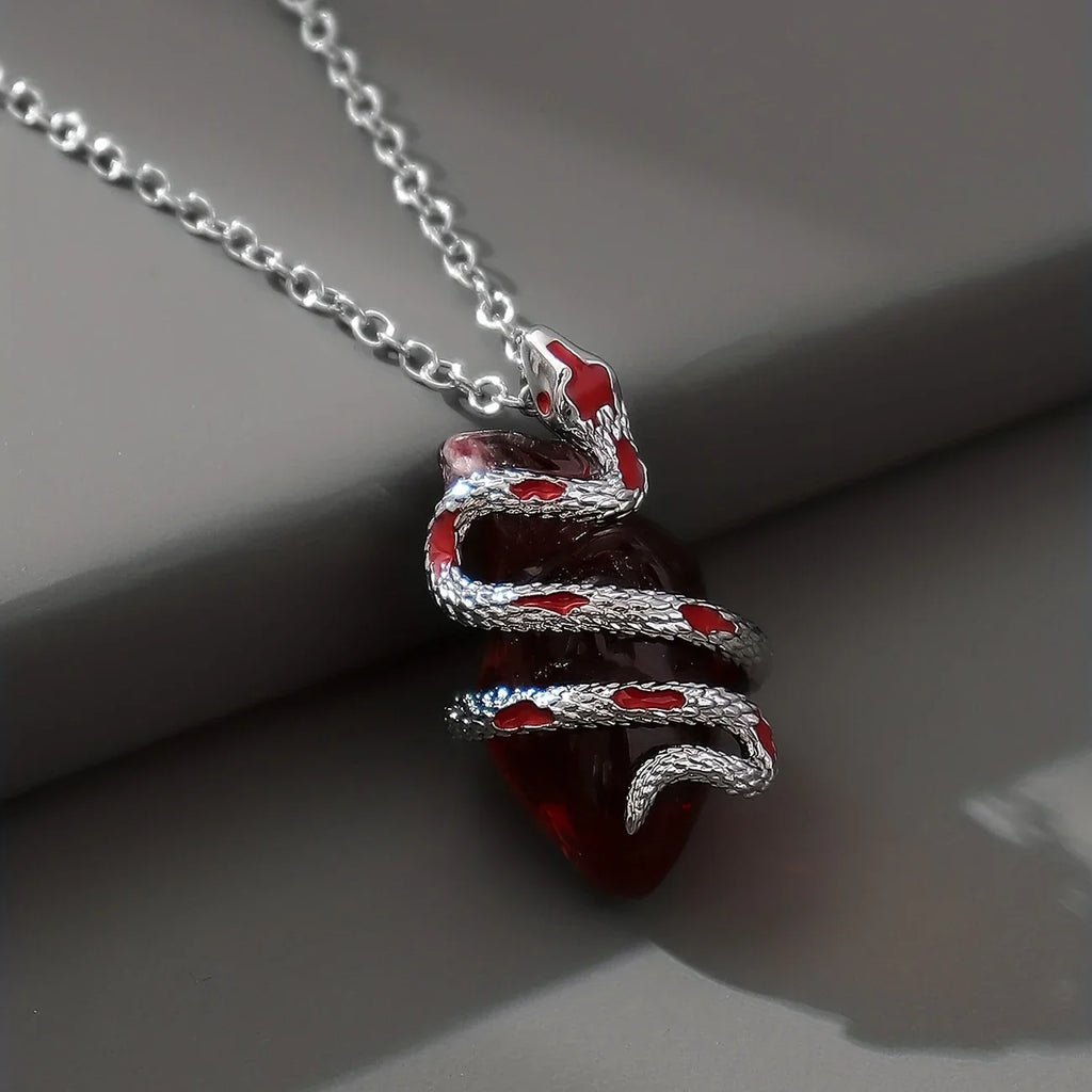 Snake Heart Necklace