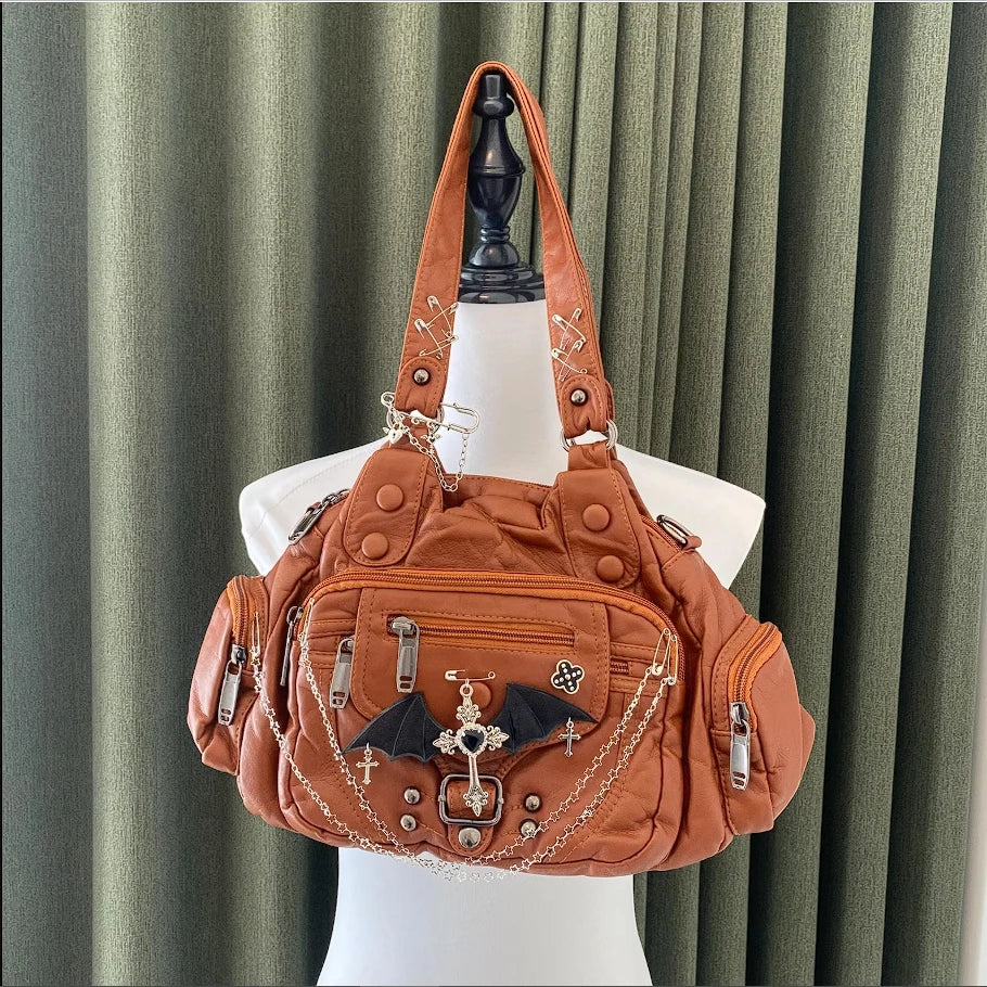 Cross n Chains leather Tote bag