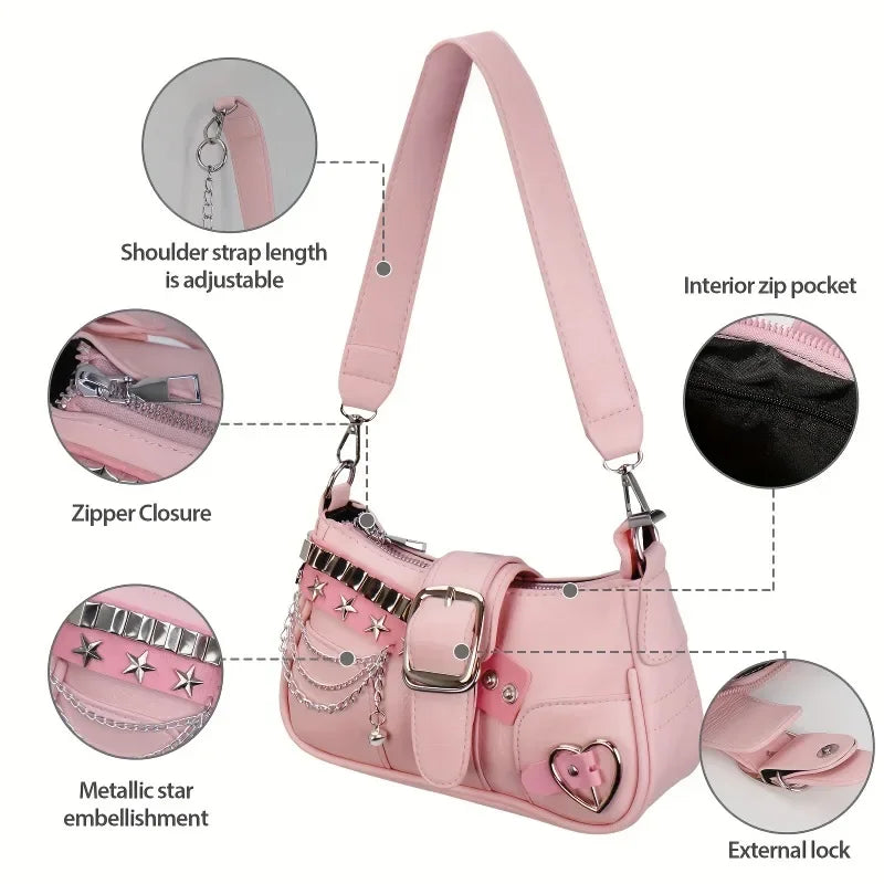 Heart n Chains Shoulder Bag