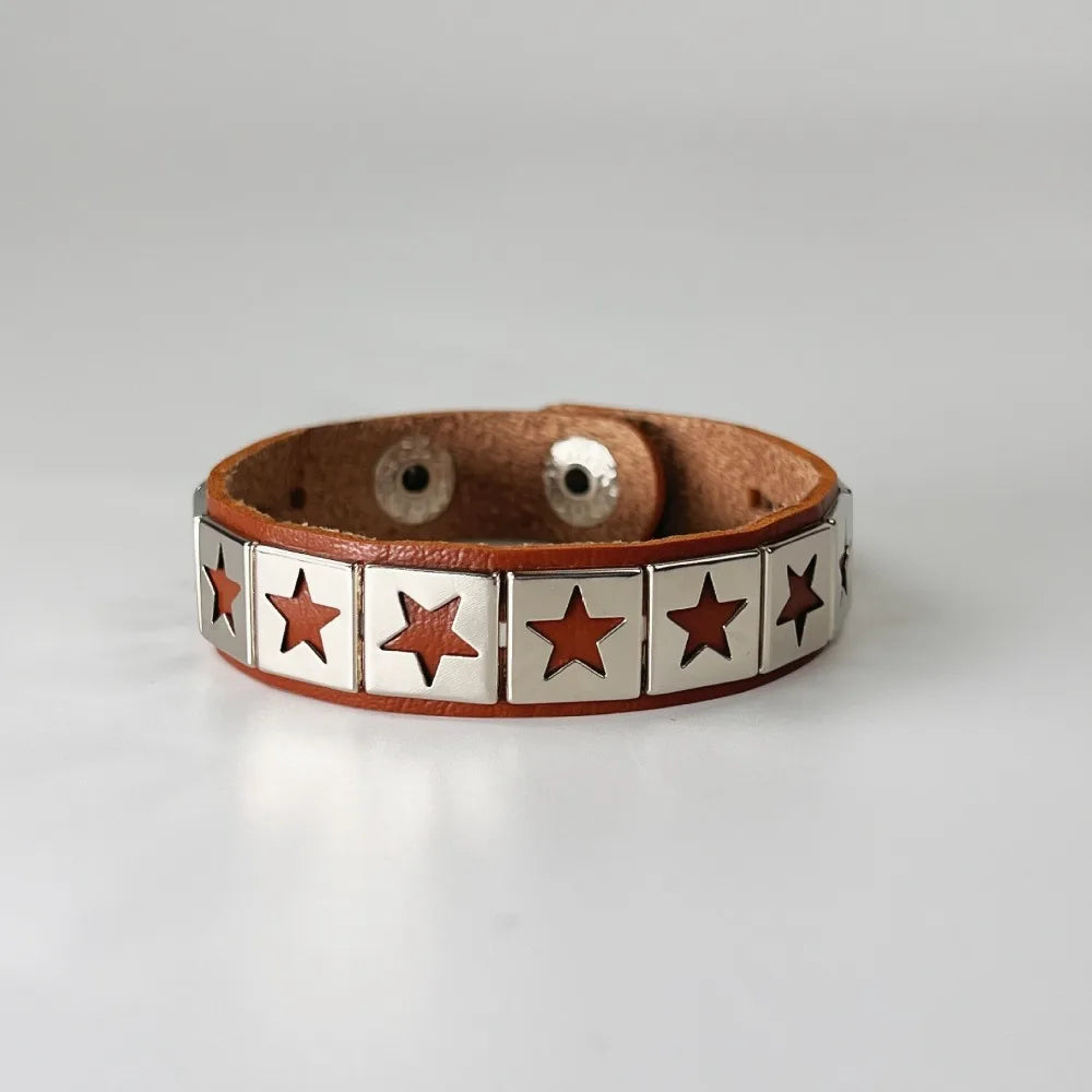 Star Leather Bracelet