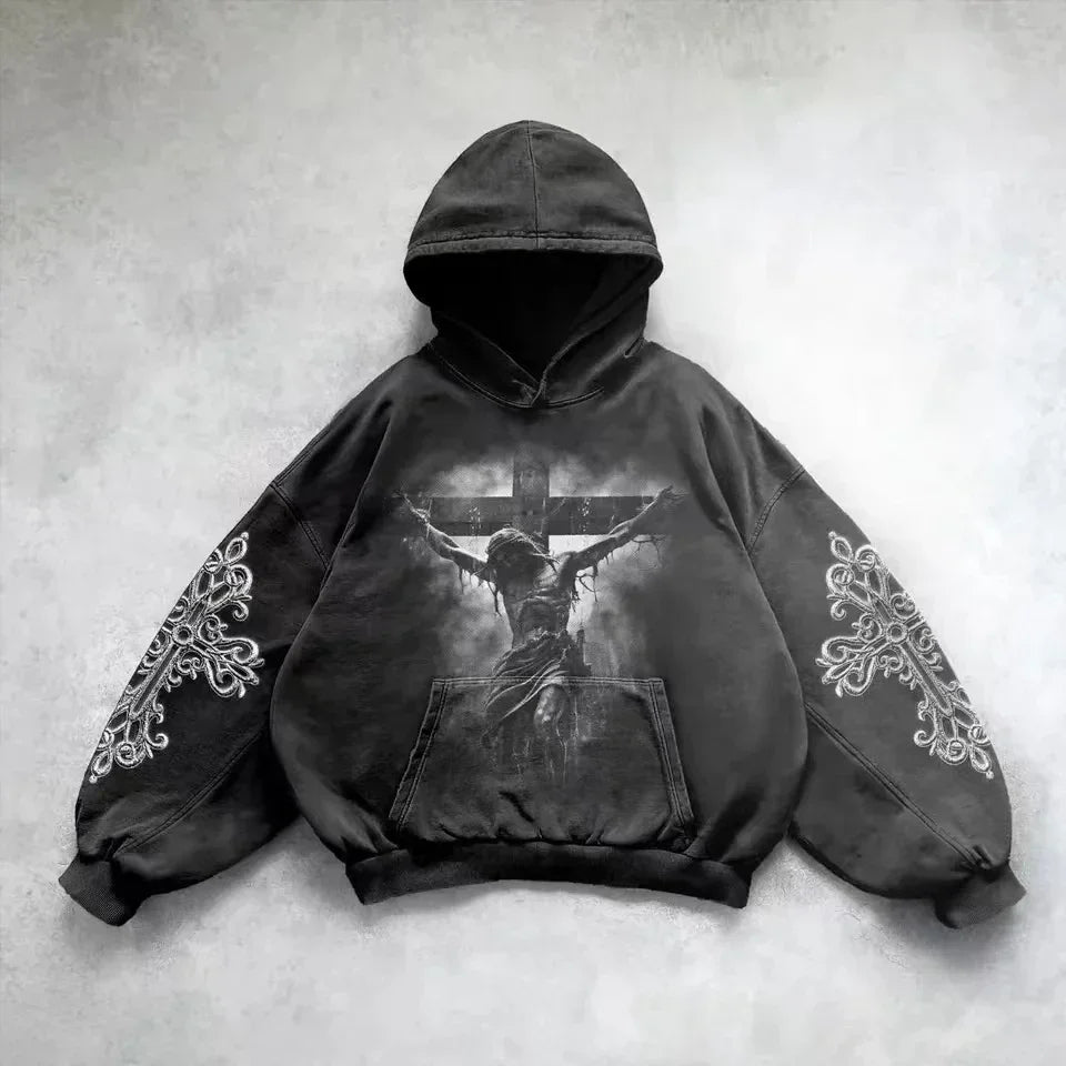 Faded Wings Oversized Hoodie