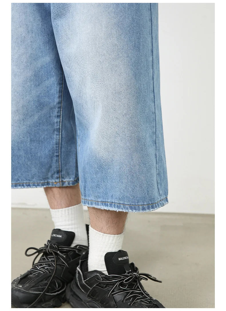 Ankle Cut Faded Baggy Jeans