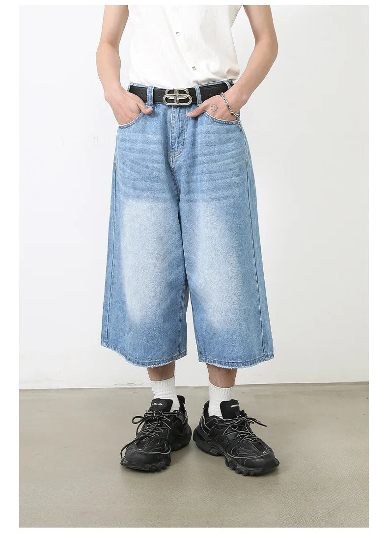 Ankle Cut Faded Baggy Jeans