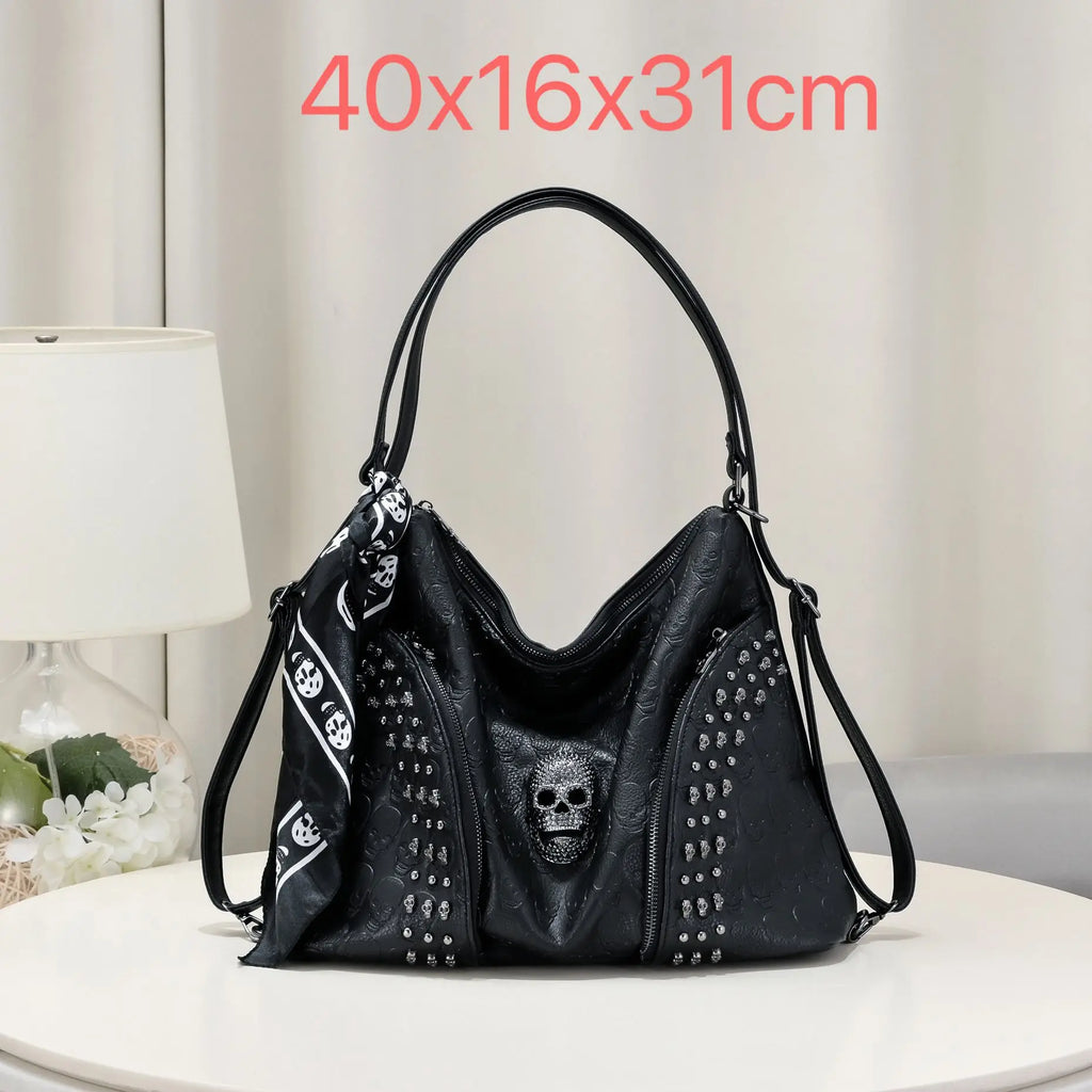 Leather Skull Bag