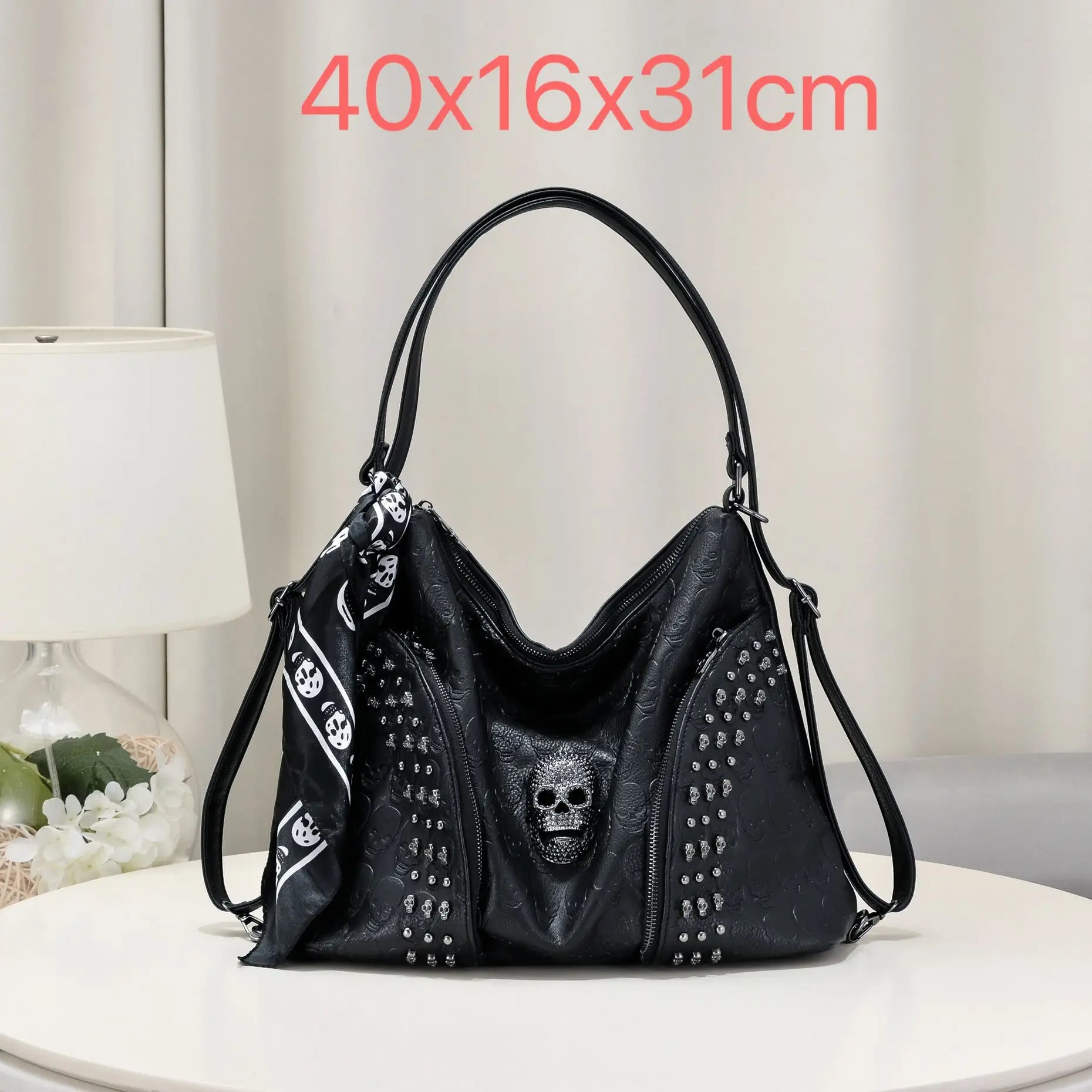 Leather Skull Bag