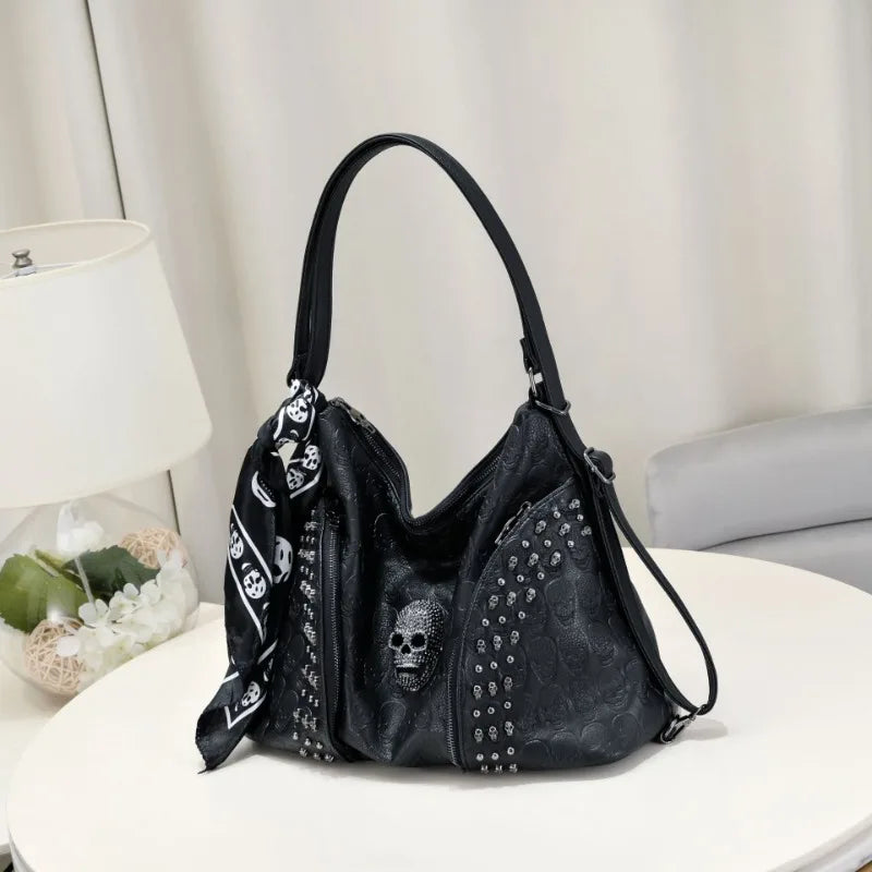 Leather Skull Bag