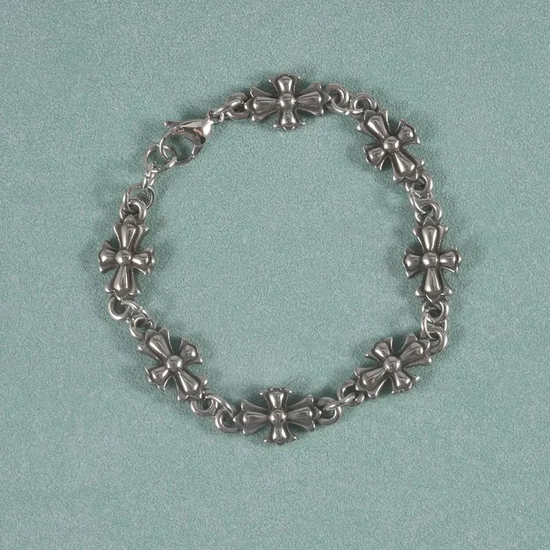Cross Link Chain Bracelet