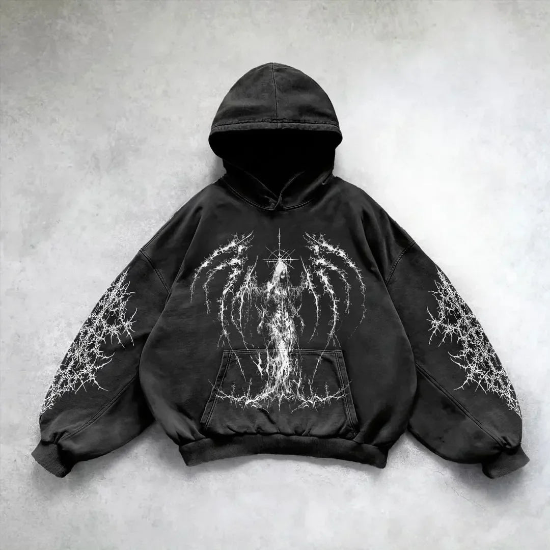 Faded Wings Oversized Hoodie